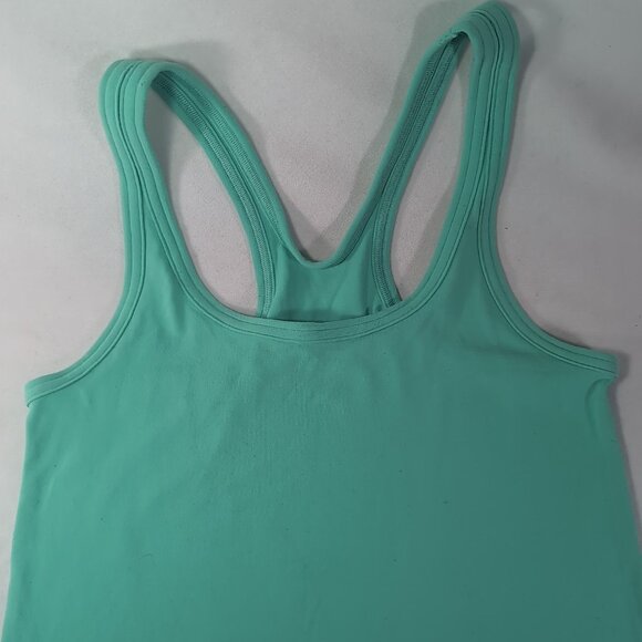 Lululemon Cool Racerback Tank Top 6 Toothpaste Mint Green Blue Teal Women Active - Picture 3 of 12